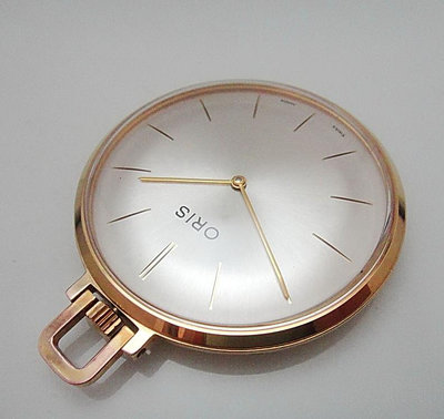 【timekeeper】 1980年代瑞士製Oris豪利時七石薄型鍍金機械懷錶(免運)