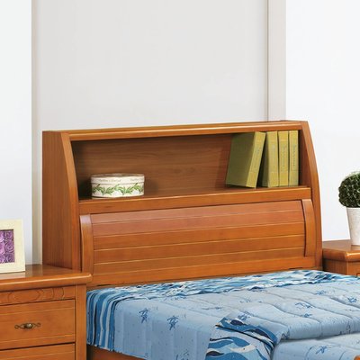 【在地人傢俱】24 輕鬆購-伊琳諾樟木色半實木3.5尺百葉置物書架床頭箱 GD123-9
