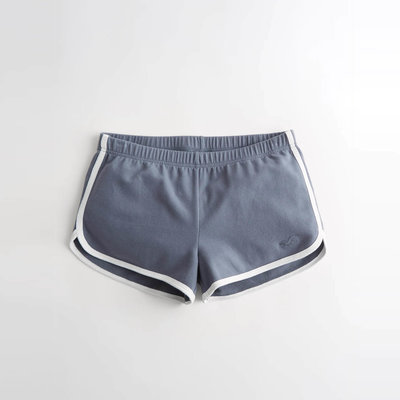 【HOLLISTER Co.】【零碼S】HC女款短褲棉白邊洗藍 F02220520-02