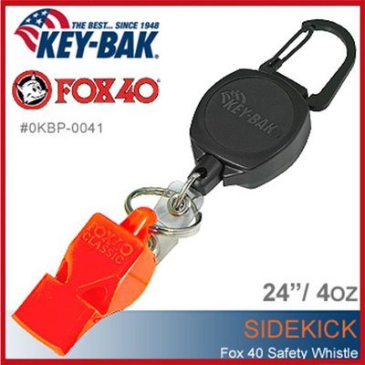 KEY BAK-Sidekick 伸縮鑰匙圈+FOX40 SAFETY WHISTLE安全哨【AH31062】