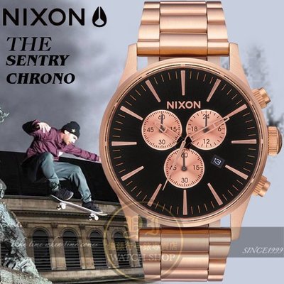 NIXON 實體店THE SENTRY CHRONO潮流時尚腕錶A386-1932公司貨/極限運動/名人配戴/情人節