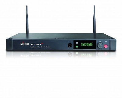 【AV影音E-GO】MIPRO ACT-2489 2.4 GHz 1U數位雙頻道接收機
