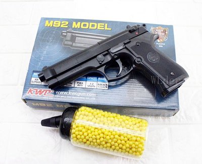 [01] KWC 貝瑞塔 M92 空氣槍 + 0.12g BB彈 奶瓶 ( KA13 BB槍BB彈M9 M9A1