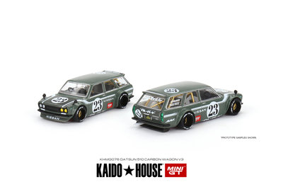車模 仿真模型車KAIDO HOUSE 達特桑 MINIGT Datsun KAIDO 510 Wagon 64 合金車模