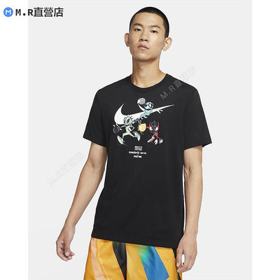 Nike 耐吉 短袖 男2021秋季新款籃球運動服休閑透氣圓領 T恤 DO9156-010