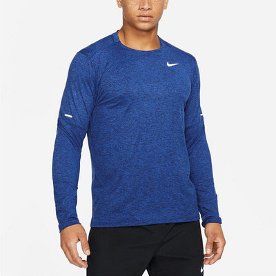 【T.A】 Nike Dri-fit Element Crew DD4755 長袖上衣 慢跑 網球 登山 健行 野跑 運動 反光 防曬 宇宙藍