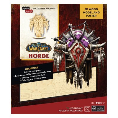 【丹】暴雪商城_World of Warcraft Horde 魔獸世界 部落 旗子 木頭 模型 DIY