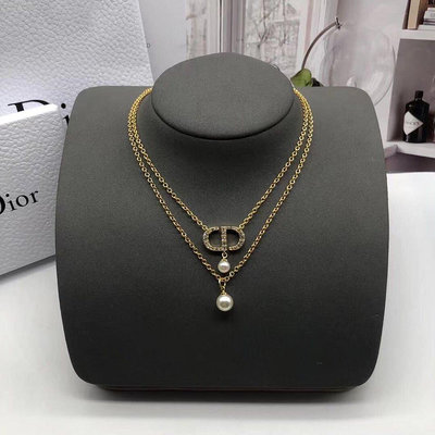 【小鹿甄選】Dior 新款珍珠項鏈女黃銅材質簡約時尚設計送女朋友