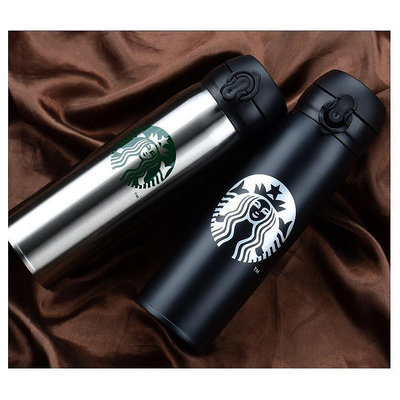 Starbucks 304不鏽鋼保溫瓶 星巴克500ML 真空雙層隔熱隨身保溫杯 彈跳水壺 咖啡杯 隨行杯BH百貨（滿599免運）