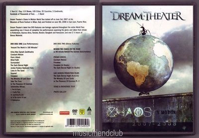音樂居士新店#夢劇院 Dream Theater Chaos In Motion 2007-2008 (2) DVD