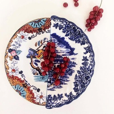 意大利 Seletti 餐桌藝術 HYBRID 系列 中西結合骨瓷淺盤菜盤餐碟