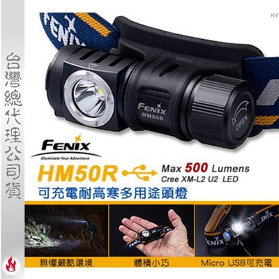 【EMS軍】FENIX HM50R V2.0 高性能可充電多用途頭燈-(公司貨)
