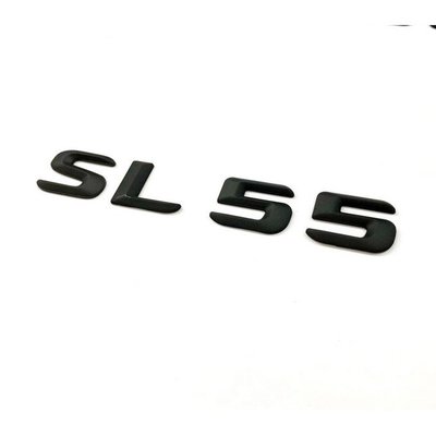 【JR佳睿精品】Benz 賓士 尖型 SL55  消光黑 霧面黑  後箱 字體 字貼 標誌 高度23mm