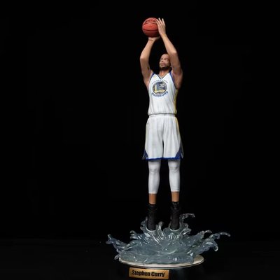【紫色風鈴】NBA 籃球明星 勇士隊30號 庫裡 柯瑞 curry 雕像 場景模型擺件盒裝 港版 無證