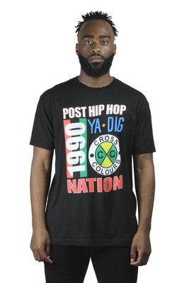 Cross Colours - POST HIP HOP NATION 黑色款 短Tee 經典HipHop品牌