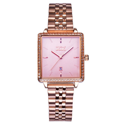 【時光鐘錶公司】NATURALLY JOJO JO96975-13R 極簡風格方型時尚鋼帶錶 情人節禮物男錶女錶 錶