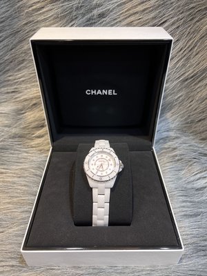 CHANEL J12 H5703 白 陶瓷 12點鑽 33MM 鑽錶 石英錶
