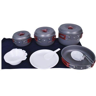 【犀牛】K-5 RHINO 五人鋁合金套鍋,材質超輕,耐熱耐磨~ K5 餐具組 鍋碗盤匙