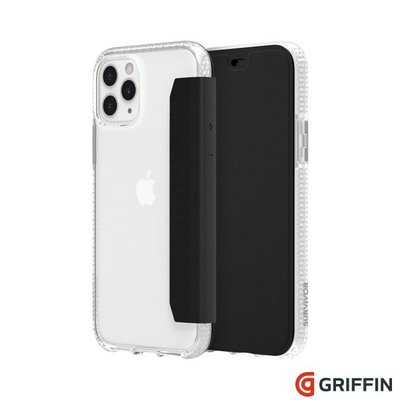 全新【Griffin 】Survivor Clear Wallet iPhone 11 Pro 5.8吋側翻透明防摔皮套
