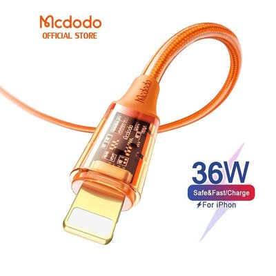 Mcdodo 透明 PD 36W Type-C 轉 Lightning / 100W USB-C 至 C 型數據線 IO-極巧