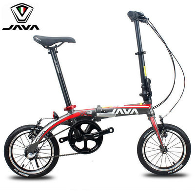 168倉庫java佳沃X3折疊14寸鋁合金小輪型內三變速折疊成人兒童單車