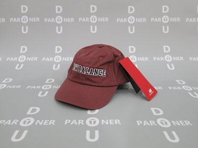 【Dou Partner】NEW BALANCE 刺繡 棒球帽 老帽 酒紅色 LAH21002WAD