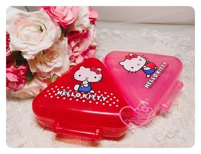 小花花日本精品 Hello Kitty 日本製 飯糰壓模型 飯糰盒三角飯糰盒迷你飯團可微波安全攜帶方便