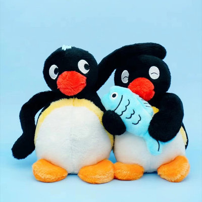 Pingu演我的一天系列毛絨盲盒公仔玩具娃娃玩偶禮物擺件摸魚鵝天秤百貨