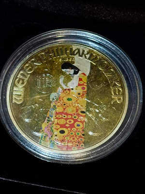 2019 奧地利 愛樂銀幣彩繪 Gustav Klimt 繪畫LADY WITH FAN 1英兩銀幣1枚 (現貨)