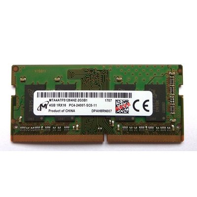原廠MT鎂光4GB 1RX16 PC4-2400T-SC0/SCA-11 DDR4 4G筆電記憶體條