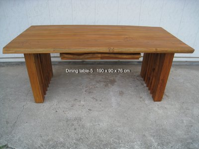 幸福家實木傢俱 柚木餐桌, 實木餐桌, 會議桌, 工作桌, 190cm, (DINNING TABLE-5)