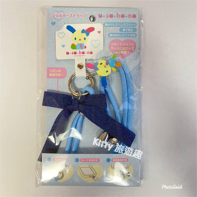 [Kitty 旅遊趣] Hello Kitty 手機夾片附掛繩 手機掛繩 花小兔 蹦蹦兔