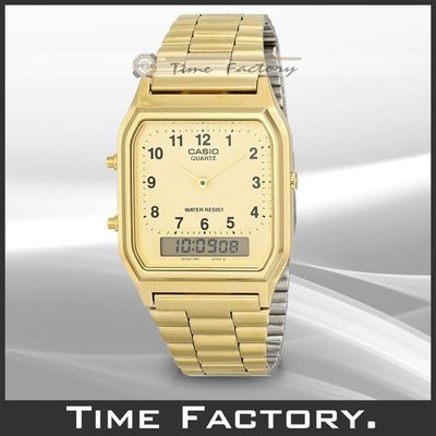 【時間工廠】全新CASIO 復古潮流雙顯錶 AQ-230GA-9B (230 9)