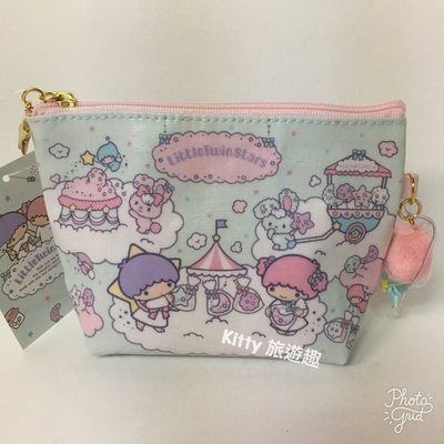 [Kitty 旅遊趣] Kikilala 面紙化妝包 雙子星 萬用包 女性用品包 面紙包 小錢包