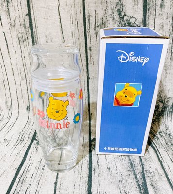 特價出清～限定版 迪士尼Disney可愛小熊維尼卡通造型玻璃瓶 儲物罐 密封罐