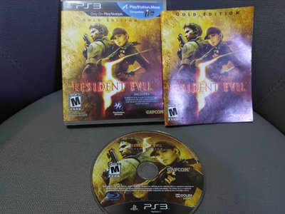 可玩可收藏 絕版經典遊戲 PS3惡靈古堡5黃金版 RESIDENT EVIL 5 GOLD EDITION支援move
