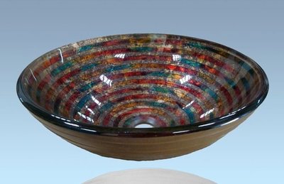 FUO衛浴:42x42公分 彩繪工藝 迷宮圖 強化玻璃碗公盆 (010028)2組特價!