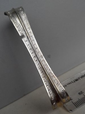 藏寶閣 （老銀飾品）老銀鎏金起脊雙尖簪子帶款的老銀簪子兩側回文很古典品相略遜色 Cchg0986