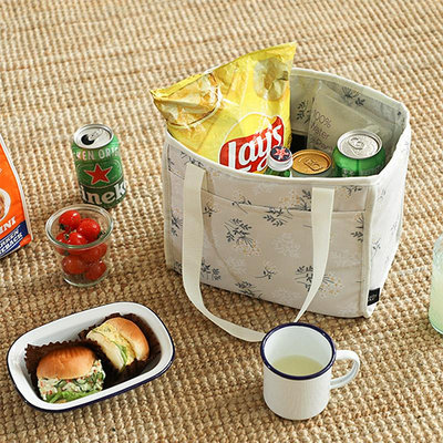 韓國dailylike小清新簡約大容量保溫包保冷手提野餐午餐包便當包