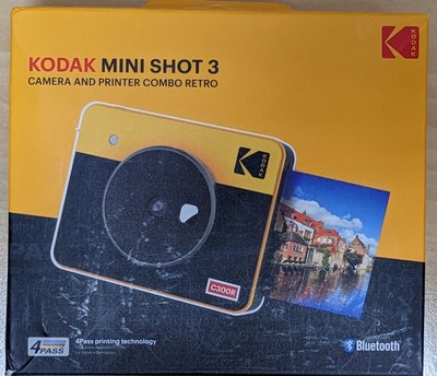 KODAK Mini Shot 3 Retro C300R 相機 二合一相印機 (黃黑)