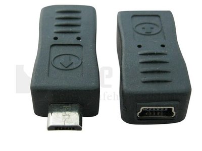 【Safehome】Micro 公 轉 mini 母 MP3,MP4,相機,手機等舊接口設備轉接新規格micro USB設備！CU2301