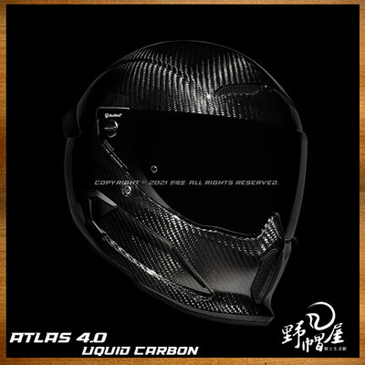 《野帽屋》英國 RUROC ATLAS 4.0 全罩安全帽 RHEON™ 碳纖維 魯洛克 。LIQUID CARBON