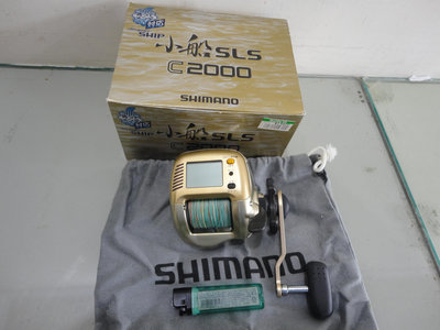 盒裝美品，日本製，shimano c2000 型手動數字型捲線器