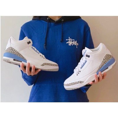 【正品】Air Jordan 3 Retro Valor Blue 北卡藍 休閒 籃球 CT8532-104潮鞋