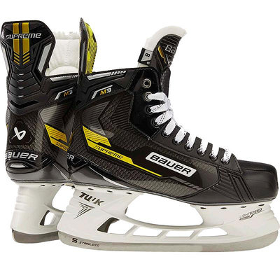 冰球新款Bauer/鮑爾M3中級款真冰冰球鞋青少年成人滑冰冰刀鞋溜冰