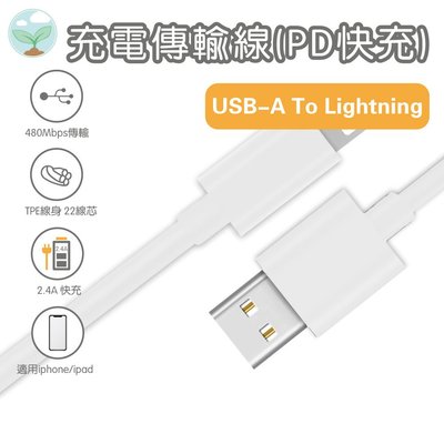 種子雲 iPhone 14 13 12 11 Pro Max USB-A to Lightning 快充 充電線 傳輸線
