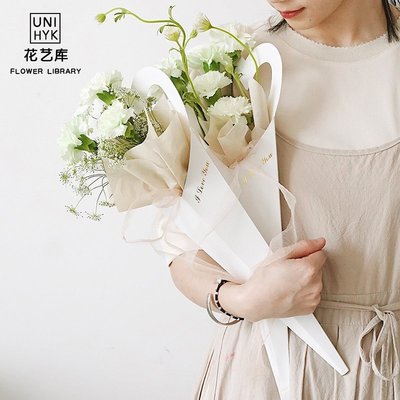 下殺 《ulklk601》情人節單支花盒520玫瑰鮮花包裝袋透明愛心形康乃馨單支包裝