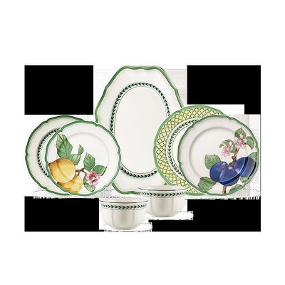 餐盤villeroyboch德國唯寶盤子餐盤餐具陶瓷家用創意法式盤法式花園餐具