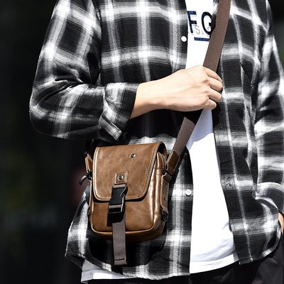 [bigbang&男包]新款後背包手機包時尚百搭小包簡約皮質單肩包豎款小包零錢包情侶挎包后背包