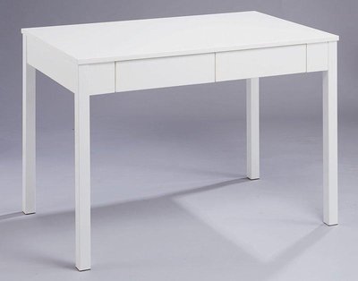 【風禾家具】HGS-626-1@EML系統板純白色3.3尺雙抽書桌【台中市區免運送到家】辦公桌 電腦桌 台灣製造傢俱